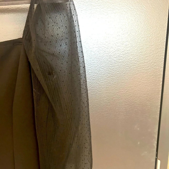 Socialite crop corset style with  shear puffy sleeves mint condition beautiful - Picture 5 of 8